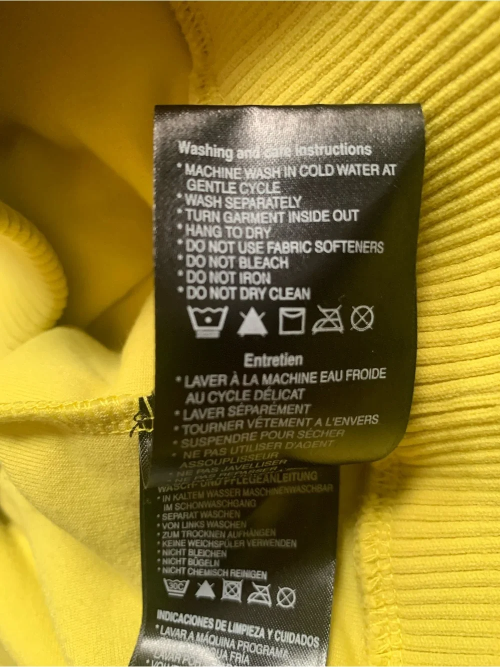 EUC Large Orage Men’s Yellow Full Zip Technical Fleece